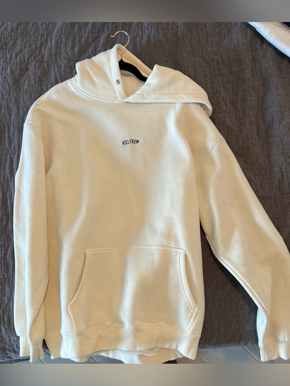 KILL CREW OVERSIZED LUX "SIMPLE" HOODIE - CREAM